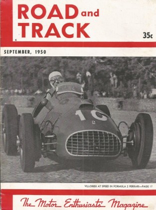 ROAD & TRACK 1950 SEPT - Vol.2 #2, ALLARD J2, FIAT 1400, LeMANS & the USA*